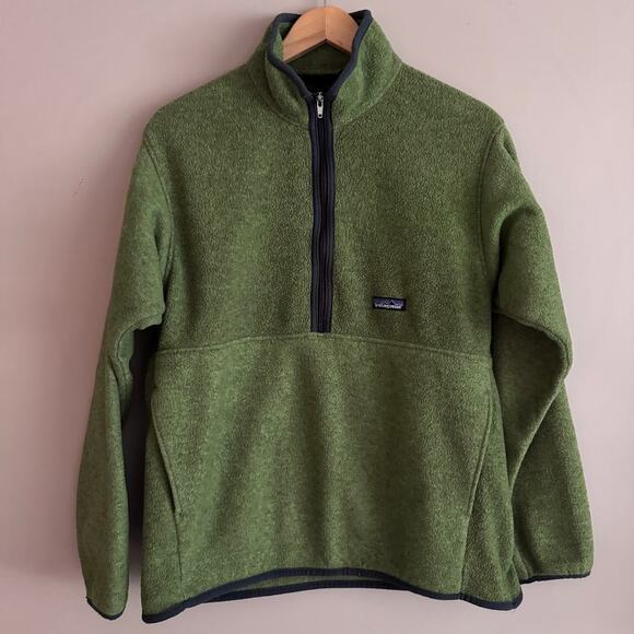 Patagonia Synchilla Green Pullover Vintage 25745 Half Zip Fleece Size Medium Men - Picture 6 of 6